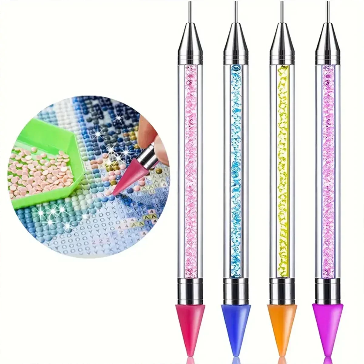 Embroidery Artwork - เครื่องมือวาดภาพเพชรไร้ขี้ผึ้ง, Double Tip Clay Free Professional
