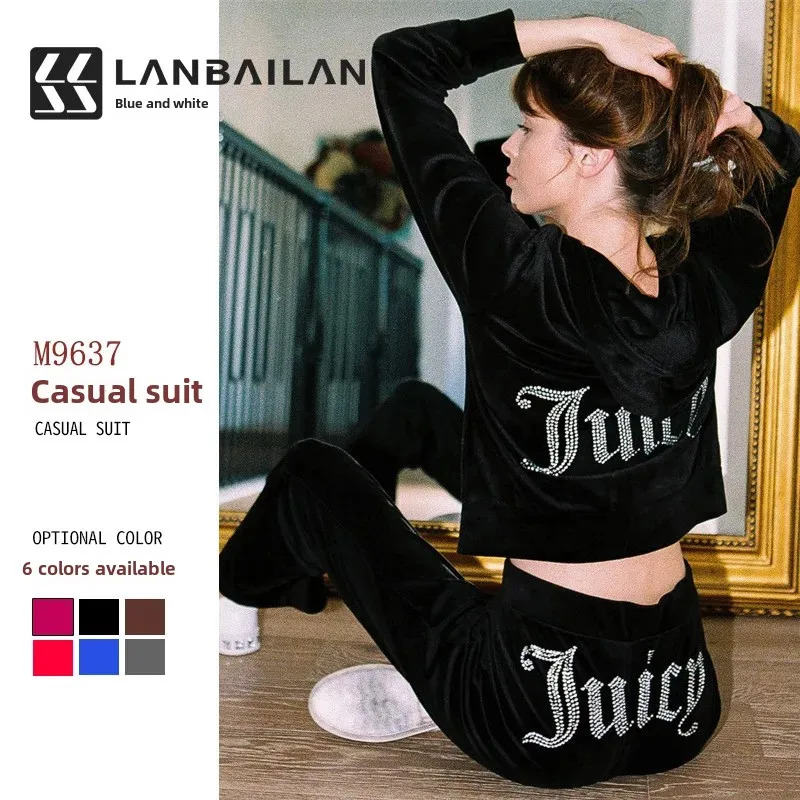Embroidery Vest - 2025 ใหม่ผู้หญิงสบายๆชุดกีฬาสีทึบเย็บปักถักร้อยแขนยาวHooded SweatshirtกางเกงหลวมFit ★ ★ ★