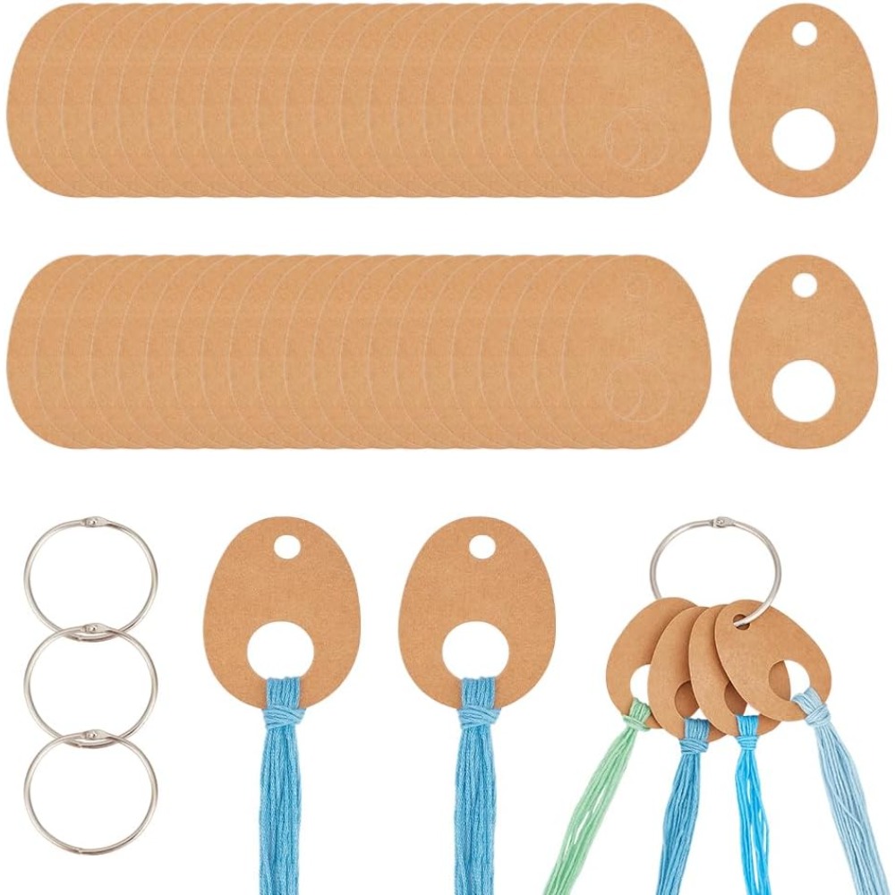 Embroidery Floss - 100 ชิ้น Teardrop Floss ด้ายหยด Burlywood