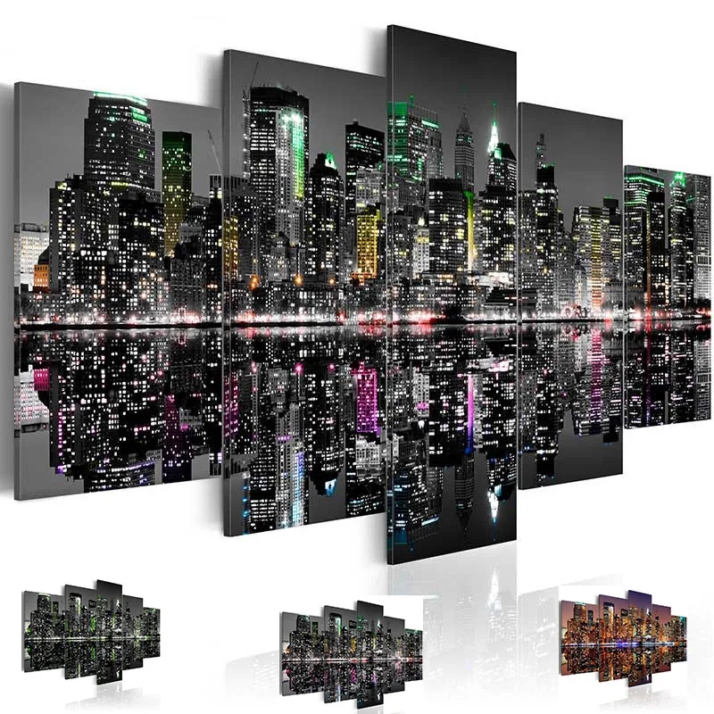 City Night Scenery Diy เพชรจิต - Embroidery York บทวิจารณ์และราคา