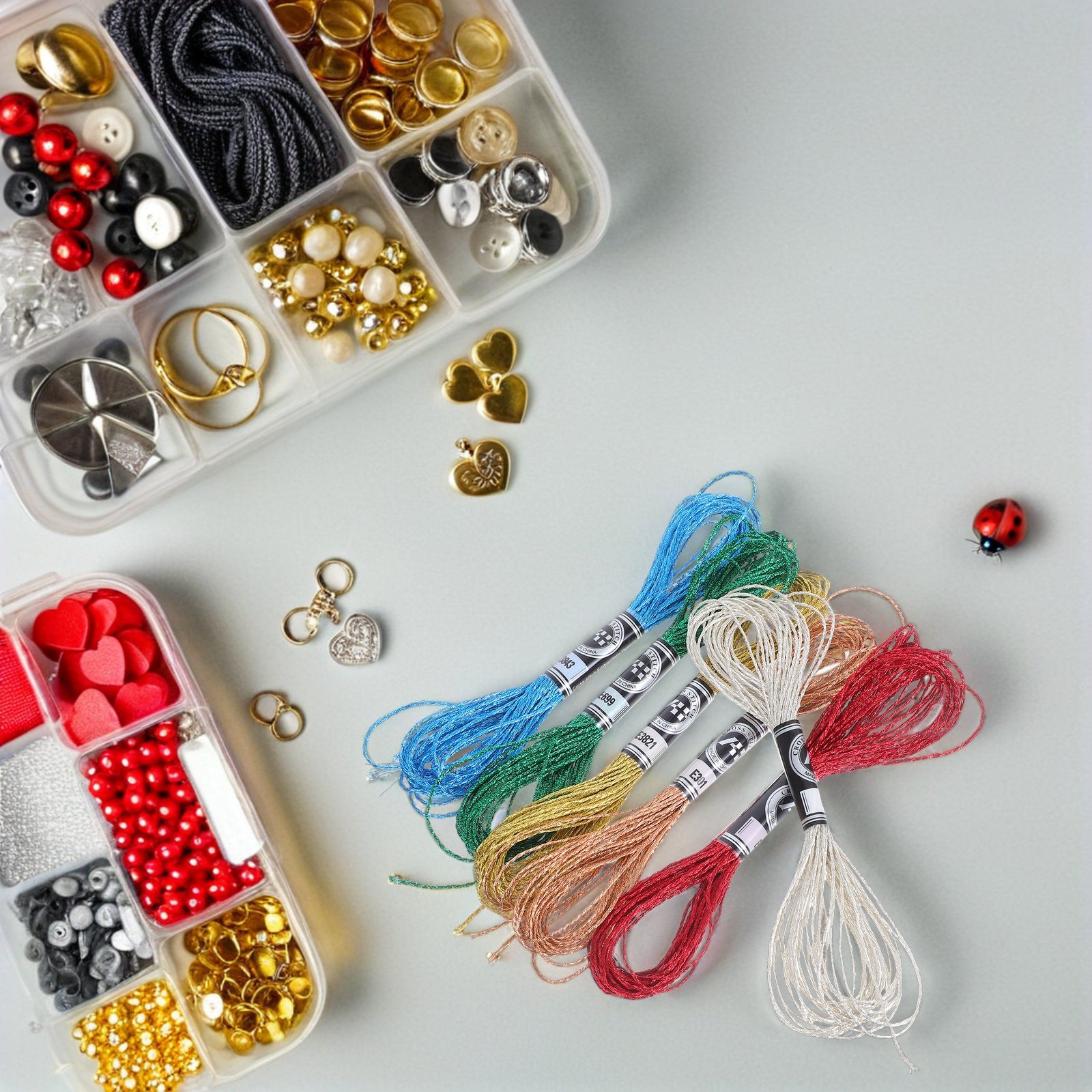 ด้ายปักโลหะหรูหรา 6 ชิ้น สีสัน - Embroidery Floss บทวิจารณ์และราคา