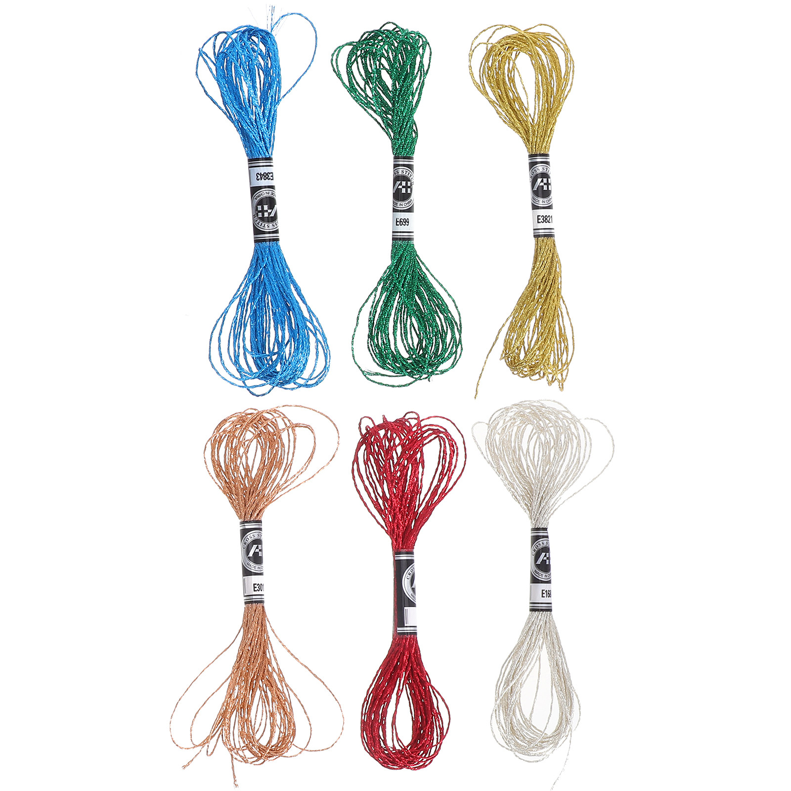 ด้ายปักโลหะหรูหรา 6 ชิ้น สีสัน - Embroidery Floss บทวิจารณ์และราคา