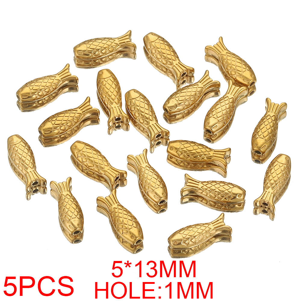 5PCS สแตนเลสสตีลปลา Charm Spac - Embroidery Artwork บทวิจารณ์และราคา