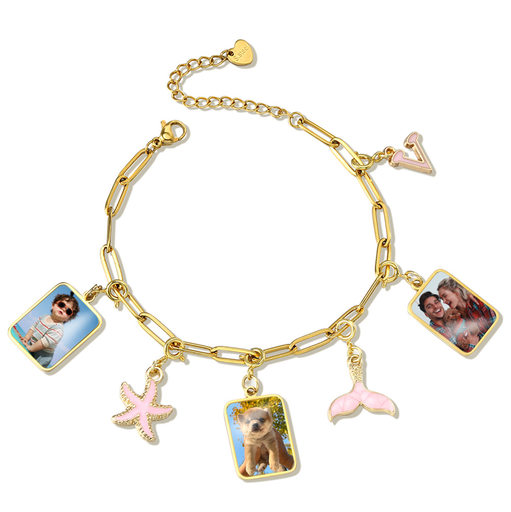 สร้อยคอจี้ธงตัวอักษรภาพถ่ายแบบ - Embroidery Charm บทวิจารณ์และราคา