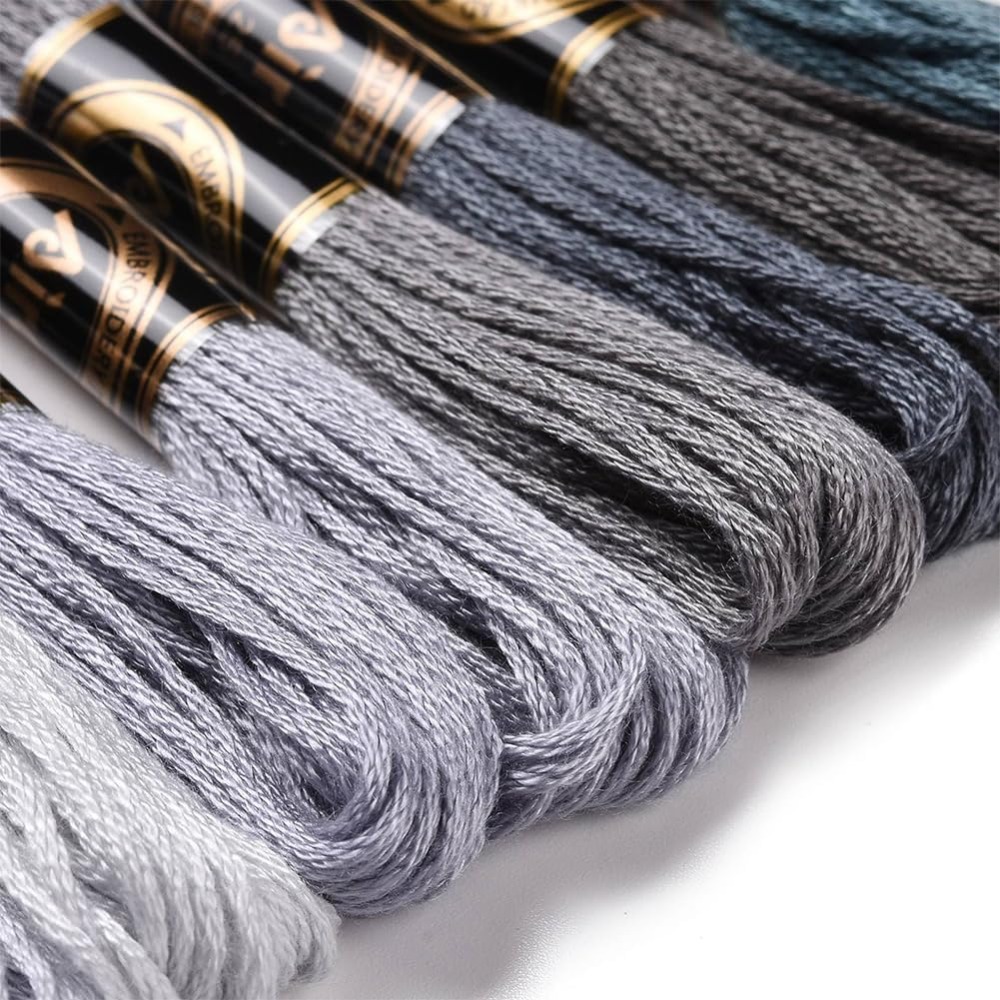 8 Skeins 70 หลาสีเทาสร้อยข้อมื - Embroidery Floss บทวิจารณ์และราคา