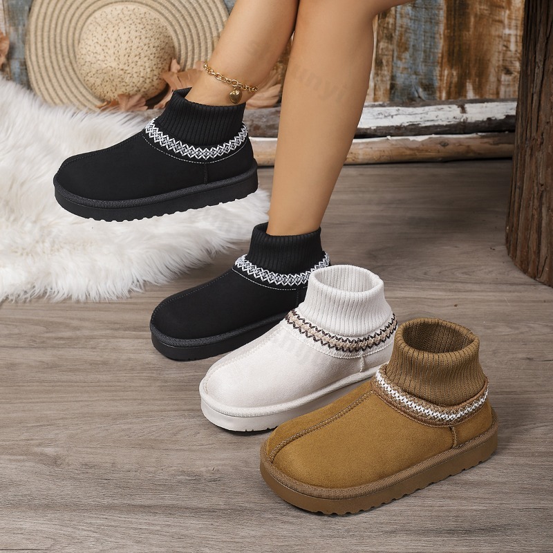 รองเท้าบูทหิมะพื้นหนาอเนกประสง - Embroidery On Socks บทวิจารณ์และราคา