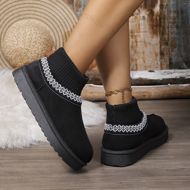 รองเท้าบูทหิมะพื้นหนาอเนกประสง - Embroidery On Socks บทวิจารณ์และราคา