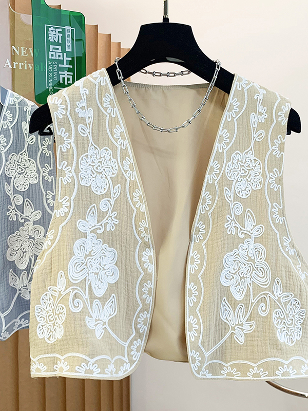 เสื้อกั๊กคาร์ดิแกนสไตล์โบฮีเมี - Embroidery Vest บทวิจารณ์และราคา