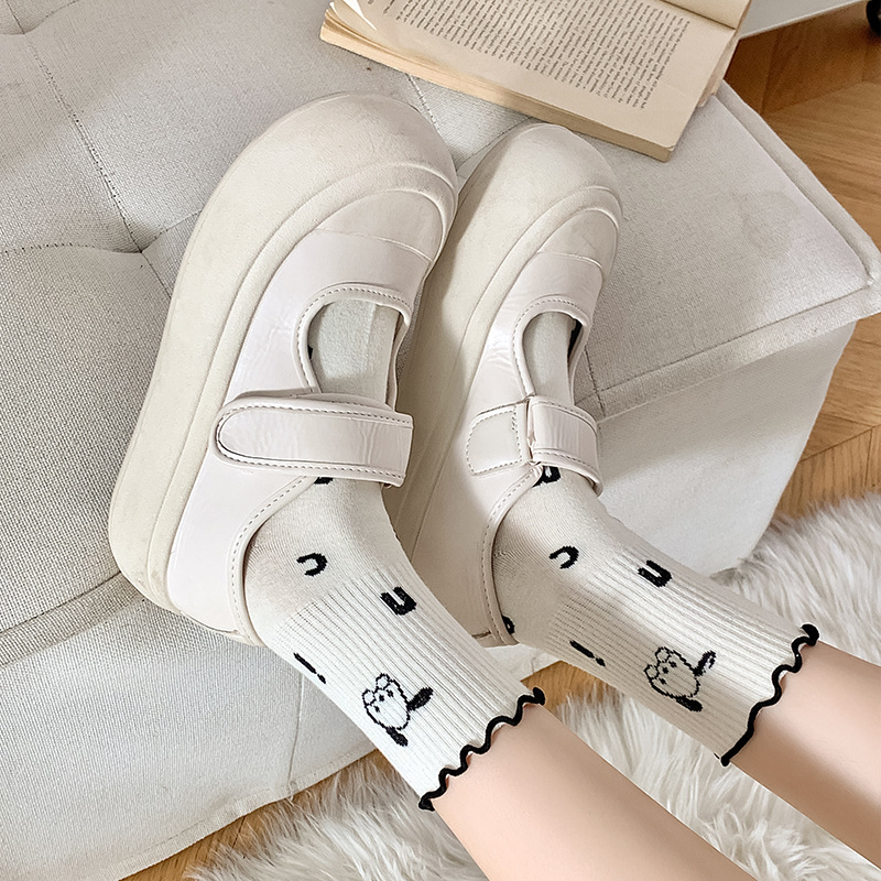ถุงเท้าผู้หญิง ผ้าฝ้าย ลายกระต - Embroidery On Socks บทวิจารณ์และราคา