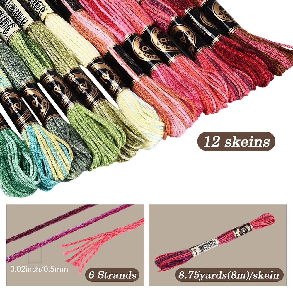 ด้ายปักไหมพรม 105 หลา 6 เส้น ด - Embroidery Floss บทวิจารณ์และราคา