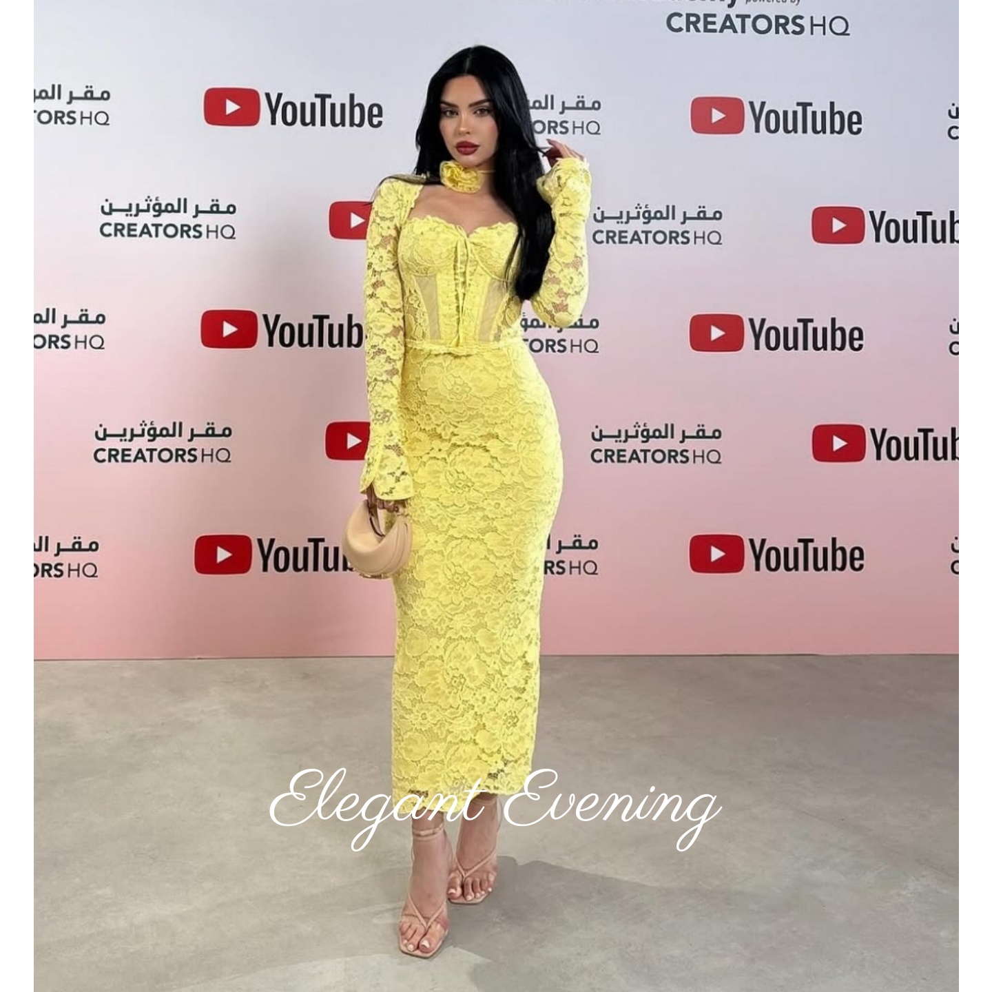 ชุดราตรีลูกไม้สีเหลืองทรงเมอร์ - Embroidery Yellow Dress บทวิจารณ์และราคา