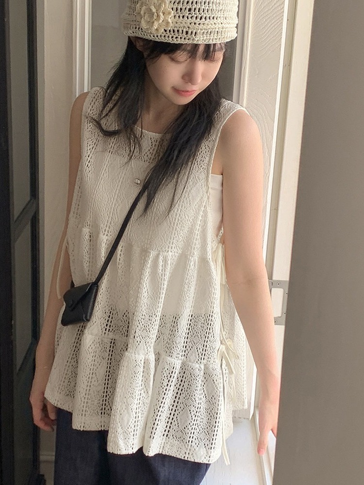 เสื้อกั๊กผู้หญิงปักลายลูกไม้เก - Embroidery Vest บทวิจารณ์และราคา